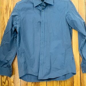 Men's Blue Striped Shirt Large